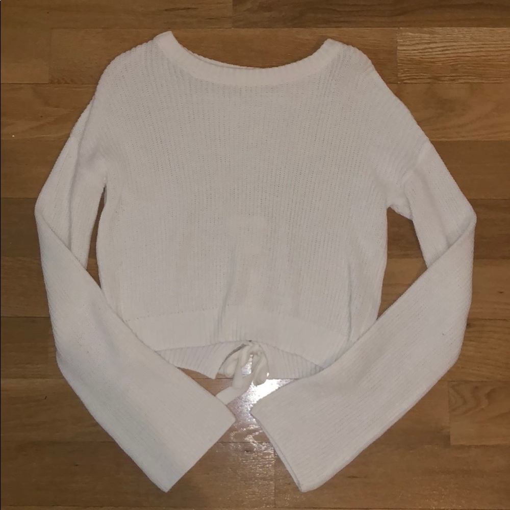Garage lace up back sweater top